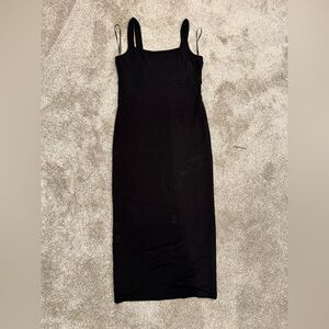 Good American Classic Black Midi Dress